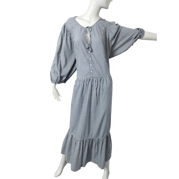 Old Navy Womens Size 4X Striped All Day Maxi Swing Boho Cottagecore Dress Plus - Picture 9 of 12